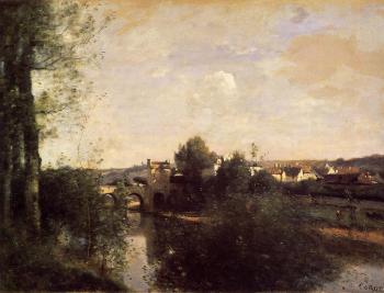 Jean-Baptiste-Camille Corot : Old Bridge at Limay, on the Seine